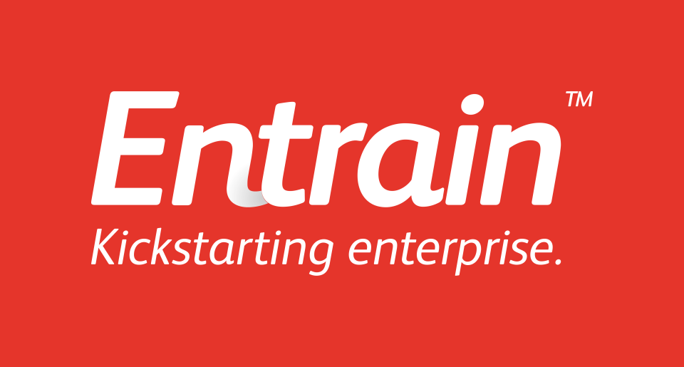 Entrain logo (negative version)
