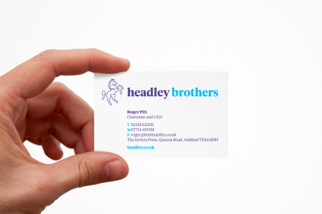 Headley Brothers business card (front)