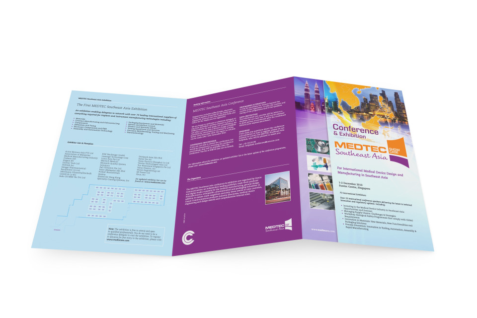 Medtec Southeast Asia 6-page conference brochure