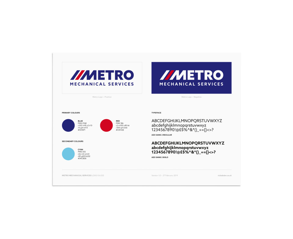 Metro Mechanical Services logo guide